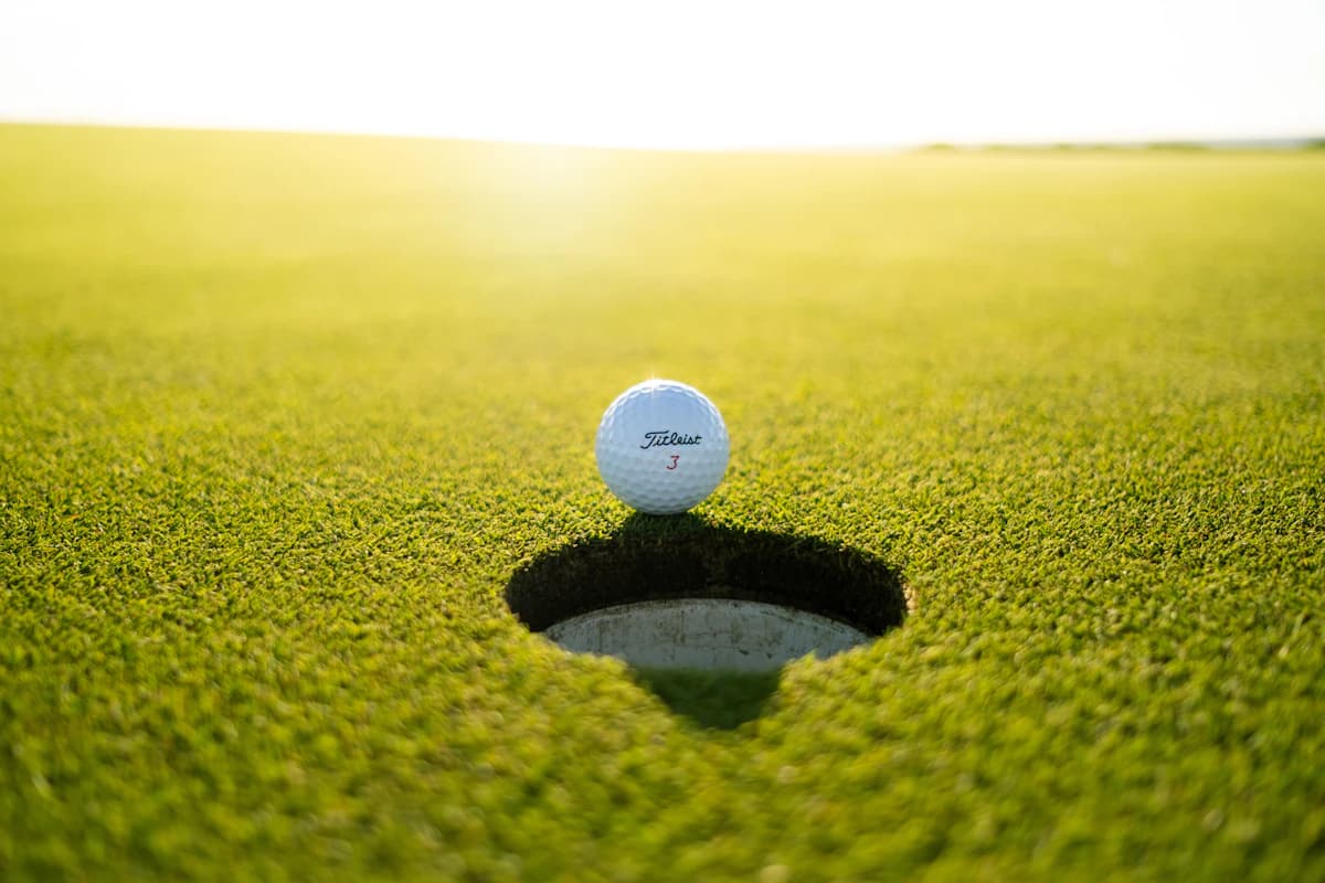 Golfer zoekt golfbaan in de buurt op telefoon